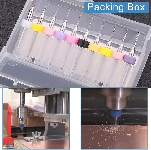 DKARDU PCB لقم الثقب 0.1-1.0 مم صغيرة من الكربيد الحلزوني الناي كربيد أداة النقش الدوارة للوحة دوائر PCB والمجوهرات CNC النقش بالطاقة، 40 قطعة in Kuwait