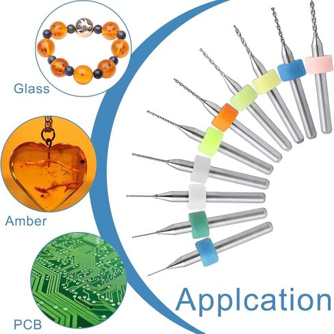 DKARDU PCB لقم الثقب 0.1-1.0 مم صغيرة من الكربيد الحلزوني الناي كربيد أداة النقش الدوارة للوحة دوائر PCB والمجوهرات CNC النقش بالطاقة، 40 قطعة in Kuwait