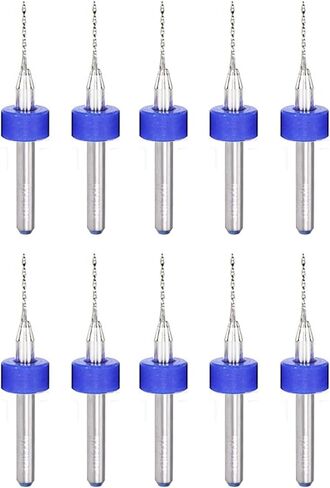 TA-VIGOR Micro Drill Bit -10pcs 0.7mm PCB Drill Bits with 1/8 Inch Shank Tungsten Carbide Rotary Tool for Print Circuit Board/Stone/CNC Engraving in Kuwait