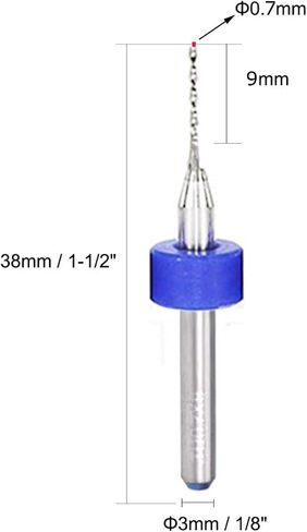 TA-VIGOR Micro Drill Bit -10pcs 0.7mm PCB Drill Bits with 1/8 Inch Shank Tungsten Carbide Rotary Tool for Print Circuit Board/Stone/CNC Engraving in Kuwait