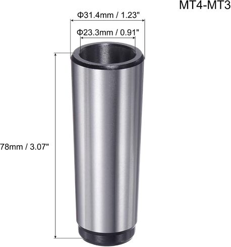 uxcell MT5 to MT3 Morse Taper Adapter Morse Taper Center Sleeve Reducing Drill Sleeve 5MT to 3MT for Lathe Milling in Saudi Arabia