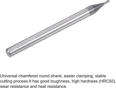 Uxcell اكتشاف لقمة ثقب 2 مللي متر ضياء 4 مللي متر عرقوب 60 درجة كربيد صلب AlTiSin مطلي 2 مزامير مستديرة عرقوب قطع الحفر in Kuwait
