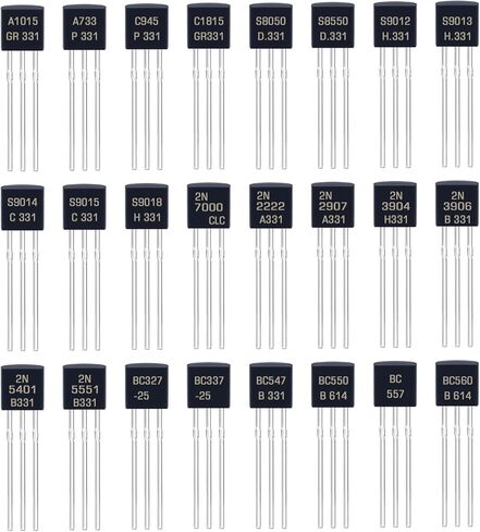 ALLECIN 24 القيم BJT الترانزستور كيت A1015 A733 C945 C1815 S8050 S8550 S9012 S9013 S9014 S9015 S9018 2N7000 2N2222 2N2907 2N3904 2N3906 2N5401 2N5551 BC327 BC337 BC547 BC550 BC557 BC560 الترانزستورات in Kuwait