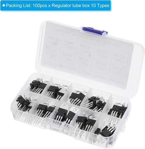 مجموعة متنوعة من ترانزستور الطاقة PATIKIL PNP NPN، 60 قطعة 6 أنواع من المكونات الإلكترونية لتطبيقات التبديل للأغراض العامة in Kuwait