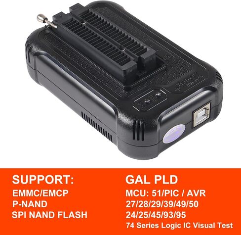 مبرمج T48 TL866-3G يدعم 31000+ ICS لـ EPROM/MCU/SPI/Nor/NAND Flash/EMMC/IC Tester/ TL866CS TL866II Plus مع 9 محولات (مضيف مبرمج T48 + 9 محول) in Kuwait