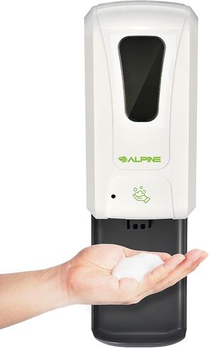 Alpine Automatic Hand Sanitizer Dispenser - Touchless Soap Dispenser for Restaurant, Hospital, School, Hotel, Kitchen and Bathroom -1200mL Foam White in Kuwait