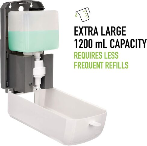 Alpine Automatic Hand Sanitizer Dispenser - Touchless Soap Dispenser for Restaurant, Hospital, School, Hotel, Kitchen and Bathroom -1200mL Foam White in Kuwait