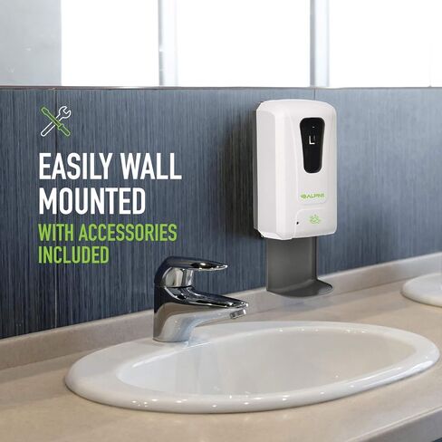 Alpine Automatic Hand Sanitizer Dispenser - Touchless Soap Dispenser for Restaurant, Hospital, School, Hotel, Kitchen and Bathroom -1200mL Foam White in Kuwait