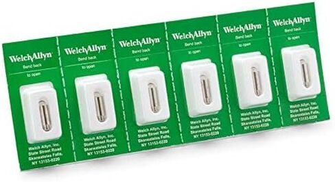 مصباح هالوجين HPX 2.5 فولت من Welch Allyn لمناظير الأذن والإضاءة وأجهزة نقل الحركة وحاملات شفرات اللسان ومحولات المقبض 3.5 فولت، 03100-U6 (صندوق من 6) in Kuwait