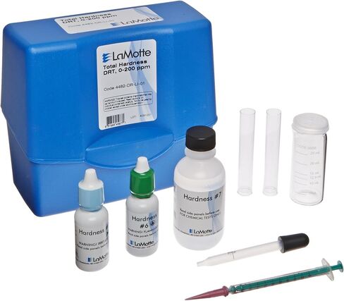 LaMotte 4482-DR-LT-01 موديل PHT-DR-LT مجموعة اختبار فردية لمعايرة القراءة المباشرة للصلابة الإجمالية، مؤشر الجهاز اللوحي، نطاق 0-200 جزء في المليون من CaCO3، حساسية 4 جزء في المليون من CaCO3 in Saudi Arabia