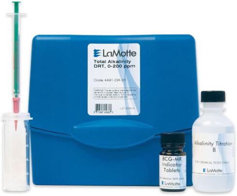 LaMotte 4491-DR-01 موديل WAT-DR مجموعة اختبار فردية لمعايرة القراءة المباشرة للقلوية الكلية، نطاق 0-200 جزء في المليون، 4 جزء في المليون كحساسية CaCO3 in Kuwait
