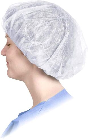 اغطية شبكية بيضاء للحية للاستعمال مرة واحدة مع اشرطة مطاطية شديدة التحمل لتقييد اللحية، اقنعة واقية مريحة خالية من اللاتكس، بيئة عمل امنة ونظيفة، 100 قطعة in Kuwait