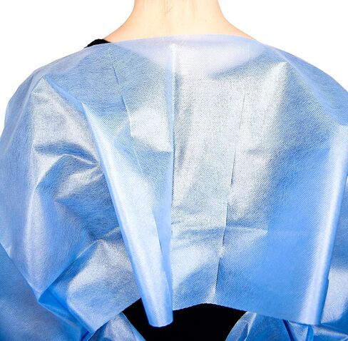 50 حزمة، أثواب عزل من المستوى 2، PP+PE، أزرق، مقاس واحد (OSFM)، فوق الرأس (OTH)، ربطة خصر، حلقات إبهام، ظهر مفتوح، مقاوم للسوائل، بولي بروبيلين غير منسوج مع طلاء بولي إيثيلين in Kuwait