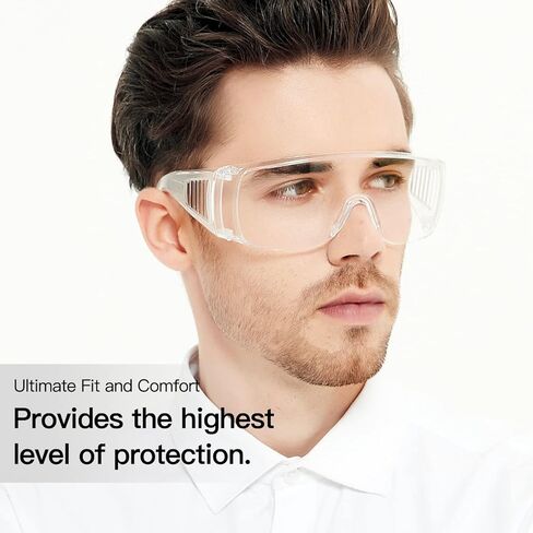 نظارات السلامة الطبية DNZPFU - نظارات واقية لراحة النظارات الزائدة - مثالية للممرضات، نظارات حماية العين للاستخدام في المختبر in Kuwait
