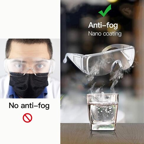 نظارات السلامة الطبية DNZPFU - نظارات واقية لراحة النظارات الزائدة - مثالية للممرضات، نظارات حماية العين للاستخدام في المختبر in Kuwait