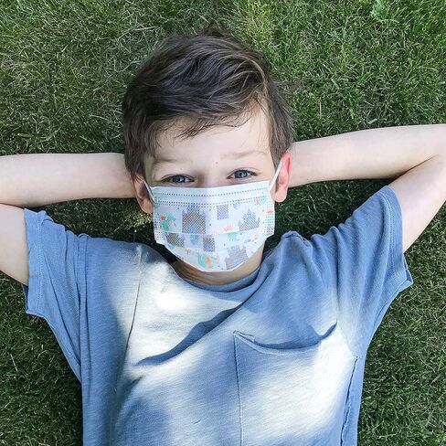 Dr. Talbot's Disposable Protective Face Masks for Boys 2-5 Years - 10-Count - Disposable 3-Layer Single Use Face Masks with Easy-Bend Nose Clip and Soft Ear Loops in Kuwait