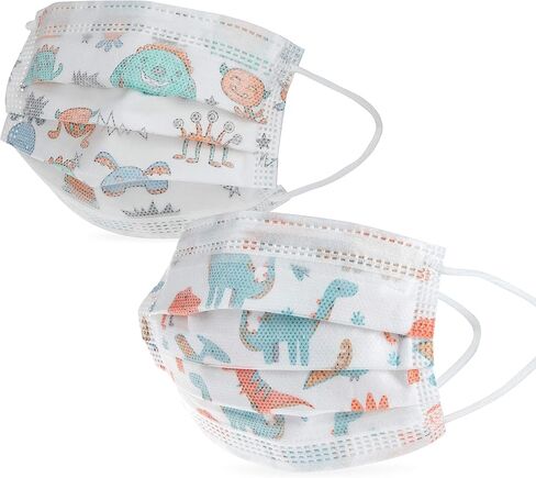 Dr. Talbot's Disposable Protective Face Masks for Boys 2-5 Years - 10-Count - Disposable 3-Layer Single Use Face Masks with Easy-Bend Nose Clip and Soft Ear Loops in Kuwait