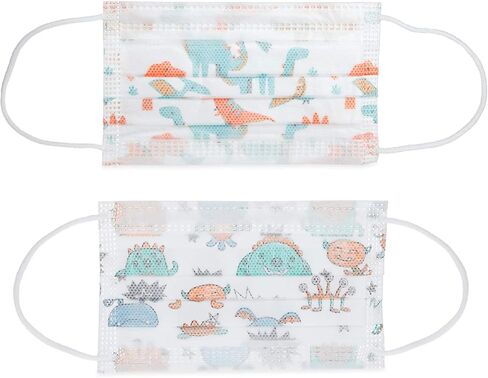 Dr. Talbot's Disposable Protective Face Masks for Boys 2-5 Years - 10-Count - Disposable 3-Layer Single Use Face Masks with Easy-Bend Nose Clip and Soft Ear Loops in Kuwait