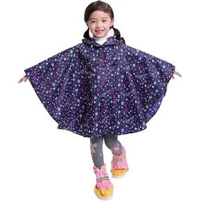 Kids Boys Girl Lightweight Waterproof Rain Jacket Coat Portable Poncho with Hood in Saudi Arabia