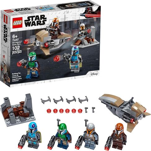 LEGO Star Wars Mandalorian Battle Pack 75267 Mandalorian Shock Troopers and Speeder Bike Building Kit; Great Gift Idea for Any Fan of Star Wars: The Mandalorian TV Series (102 Pieces) in Saudi Arabia