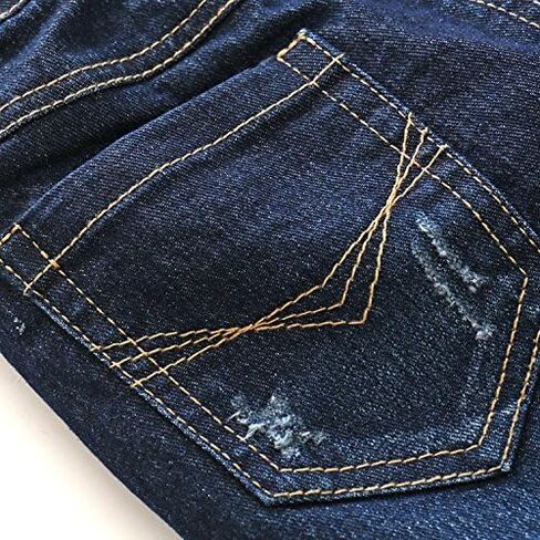 Evelin LEE Toddles Baby Little Boys/Girls Elastic Waist Denim Ripped Pants Jeans in Saudi Arabia