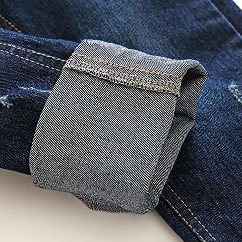 Evelin LEE Toddles Baby Little Boys/Girls Elastic Waist Denim Ripped Pants Jeans in Saudi Arabia