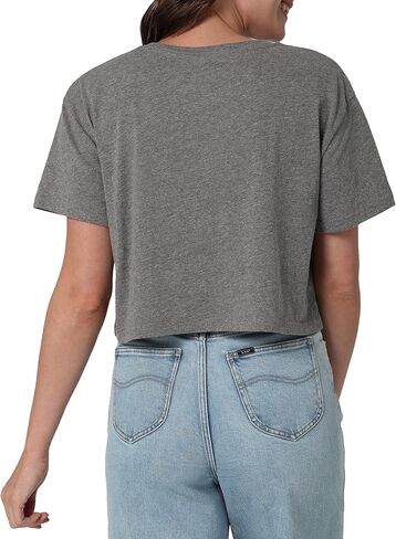 Lee Women's Legendary Scoop Neck Short Sleeve Boyfriend Cropped Tee in Saudi Arabia