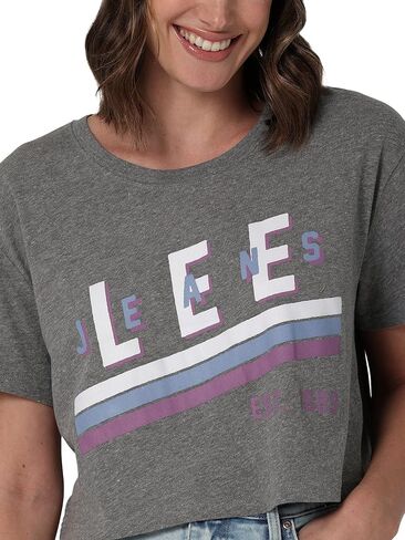 Lee Women's Legendary Scoop Neck Short Sleeve Boyfriend Cropped Tee in Saudi Arabia