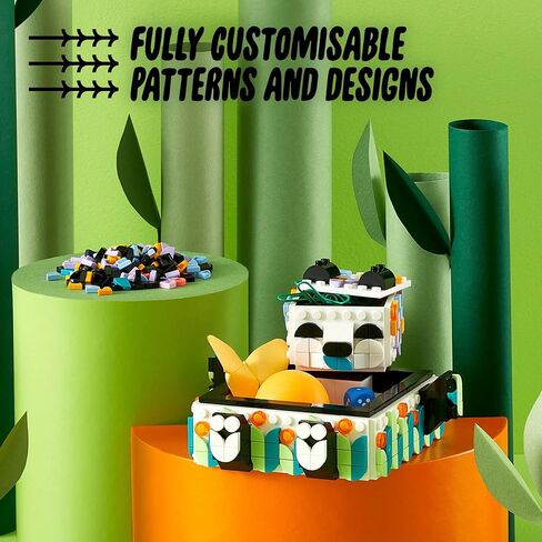LEGO DOTS Cute Panda Tray 41959 DIY Craft Toy Set for Girls, Boys, and Kids Ages 6+; Creative and Useful Storage Kit (517 Pieces) in Saudi Arabia
