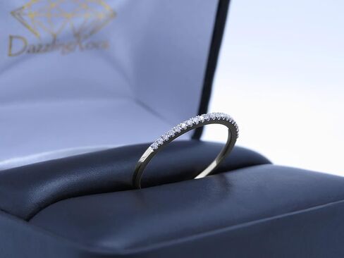 Dazzlingrock Collection Round White Diamond Stackable Wedding Band for Women (0.08 ctw, Color I-J, Clarity I1-I3) in Gold in Saudi Arabia