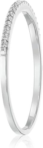 Dazzlingrock Collection Round White Diamond Stackable Wedding Band for Women (0.08 ctw, Color I-J, Clarity I1-I3) in Gold in Saudi Arabia