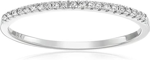 Dazzlingrock Collection Round White Diamond Stackable Wedding Band for Women (0.08 ctw, Color I-J, Clarity I1-I3) in Gold in Saudi Arabia