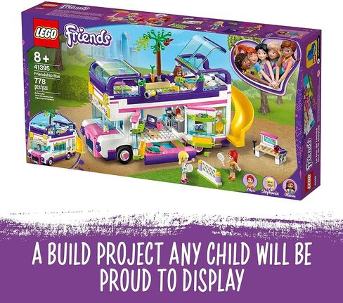 LEGO 41395 Friends Friendship Bus Toy with Swimming Pool and Slide, Summer Holiday Playsets for 8+ Year Old in Saudi Arabia