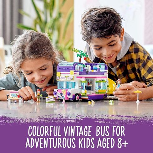 LEGO 41395 Friends Friendship Bus Toy with Swimming Pool and Slide, Summer Holiday Playsets for 8+ Year Old in Saudi Arabia
