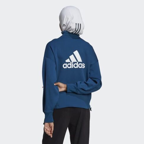 adidas Future Icons Badge of Sport Quarter-Zip Sweatshirt Women's in Saudi Arabia