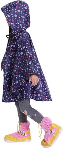 Kids Boys Girl Lightweight Waterproof Rain Jacket Coat Portable Poncho with Hood in Saudi Arabia