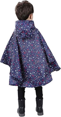 Kids Boys Girl Lightweight Waterproof Rain Jacket Coat Portable Poncho with Hood in Saudi Arabia