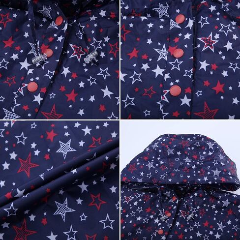 Kids Boys Girl Lightweight Waterproof Rain Jacket Coat Portable Poncho with Hood in Saudi Arabia