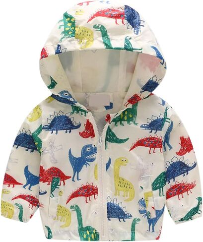 Baby Hoodie Jacket Outwear Floral Printed Zipper Spring Autumn Windproof Trench Coat in Saudi Arabia