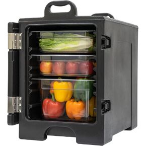 Pearington 81 Quart End-Loading Insulated Food Pan Carrier for 5 Full-Size Pans,Black in Kuwait