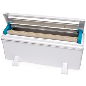 IDL Packaging WP-180D 18" WrapMaster Dispenser for Food Film Rolls, White – Professional Dispenser with Cutter for Home or Commercial Kitchen – Hidden Blade, Smooth and Safe Cutting