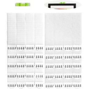 sankaragi 32-Pairs(64strips) Medium Picture Hanging Strips Heavy Duty, Removable Hook and Loop Strips, Damage Free No Nails, Picture Hanger Adhesive Strips Perfect for Wall Art Hanging in Kuwait