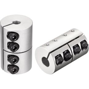 uxcell 2pcs 5mm to 6.35mm Shaft Coupling 25mmx40mm Coupler Aluminum Alloy Joint Motor for 3D Printer CNC Machine DIY Encoder in Saudi Arabia