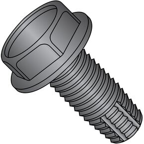 Small Parts 1420FWB Steel Thread Cutting Screw, Black Oxide Finish, Hex Washer Head, Type F, 1/4"-20 Thread Size, 1-1/4" Length (Pack of 50) in Kuwait