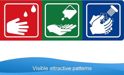 يمكن غسلها، شطف، ملصقات بالوعة غسيل يدوي، لافتات ملصقات مقاومة للماء شديدة التحمل لـ 3 مغسلة مقصورة، مطاعم، مطابخ تجارية، شاحنات طعام، غسيل الأطباق أو محطة غسل، 6.6 سم × 22.6 سم in Kuwait