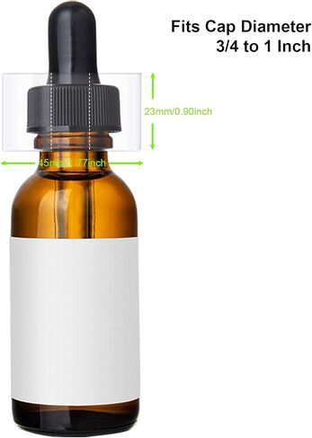 Black Shrink Bands,45x23mm 200 Pieces Black Heat Shrink Wrap Sealer for Dropper Glass Bottle,Jars Fits Cap Diameter 3/4 to 1 in Kuwait