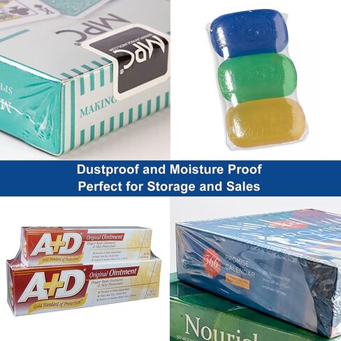 أكياس تغليف قابلة للانكماش الحراري مقاس 10 × 13 بوصة 100 قطعة، بلاستيك فيلم PVC شفاف، للكتب والأحذية والتغليف والهدايا والمشروعات التي تصنعها بنفسك من Mujoony in Kuwait