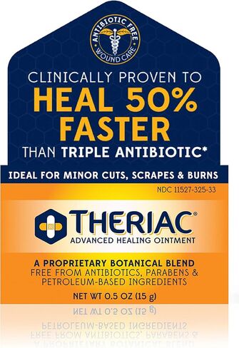 Theriac Advanced Manuka Honey Healing Ointment – Naturally Heals 50% Faster Than Triple Antibiotic/Ideal for Minor Cuts, Scrapes, and Burns / (0.5 Oz) in Saudi Arabia