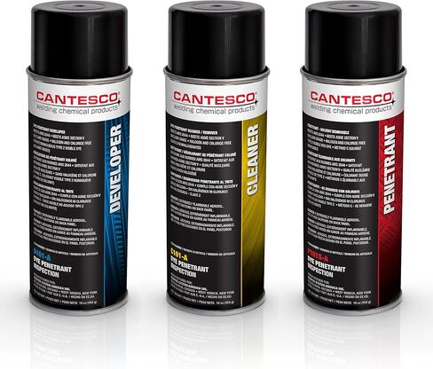 CANTESCO K803W White Dye Penetrant Kit, Water Washable 16 Fl Oz (Pack of 8) in Kuwait