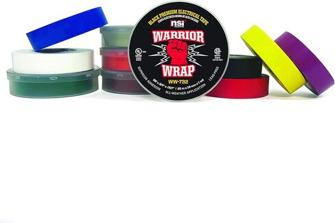 NSI WW-716-WT WarriorWrap General 7 mil Vinyl Electrical Tape, 3/4" Width, 60' Length, White in Kuwait